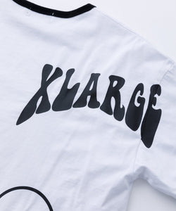 S/S FLORAL PRINT RINGER TEE
