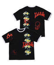 Load image into Gallery viewer, S/S FLORAL PRINT RINGER TEE
